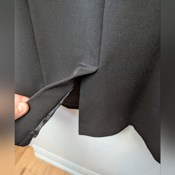 CASSIS Classic Women Black Dress Back Zipper Closure Size 2 Short Sleeve - Picture 8 of 12